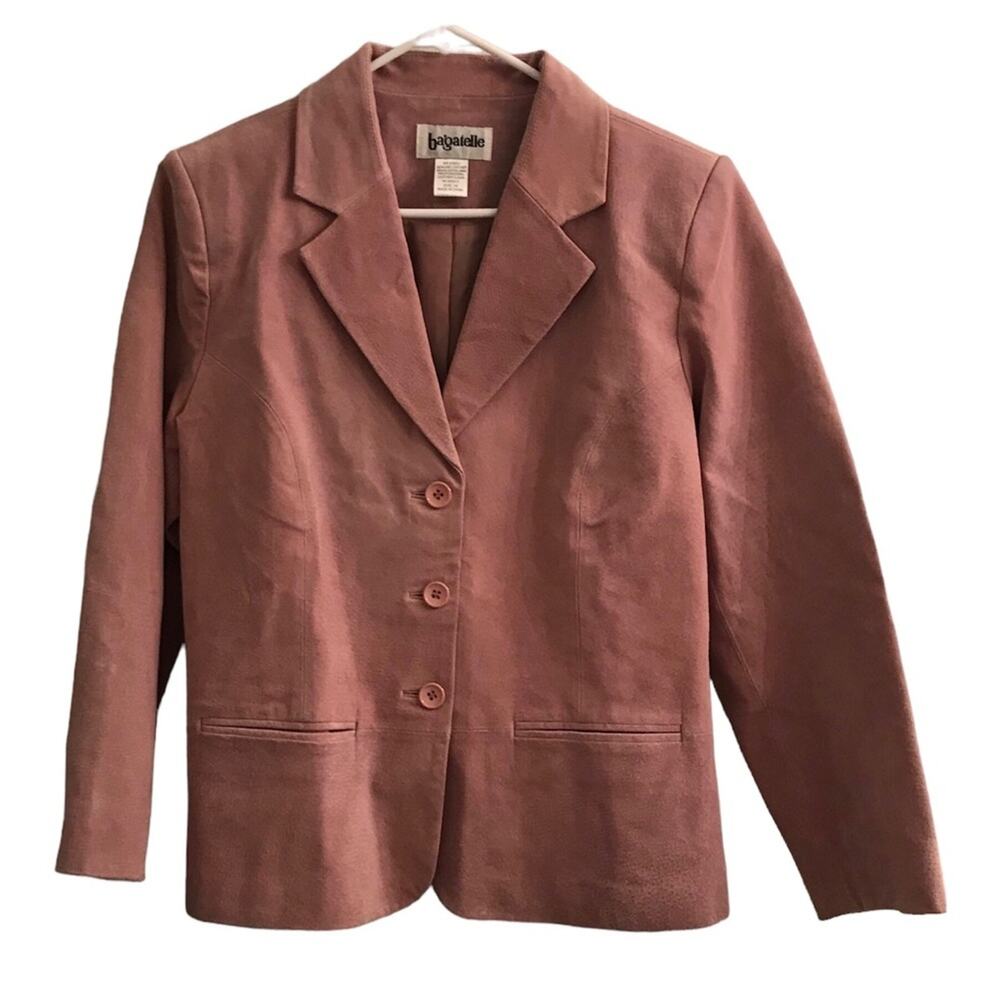 Bagatelle Light Pink Genuine Leather Jacket Size 14